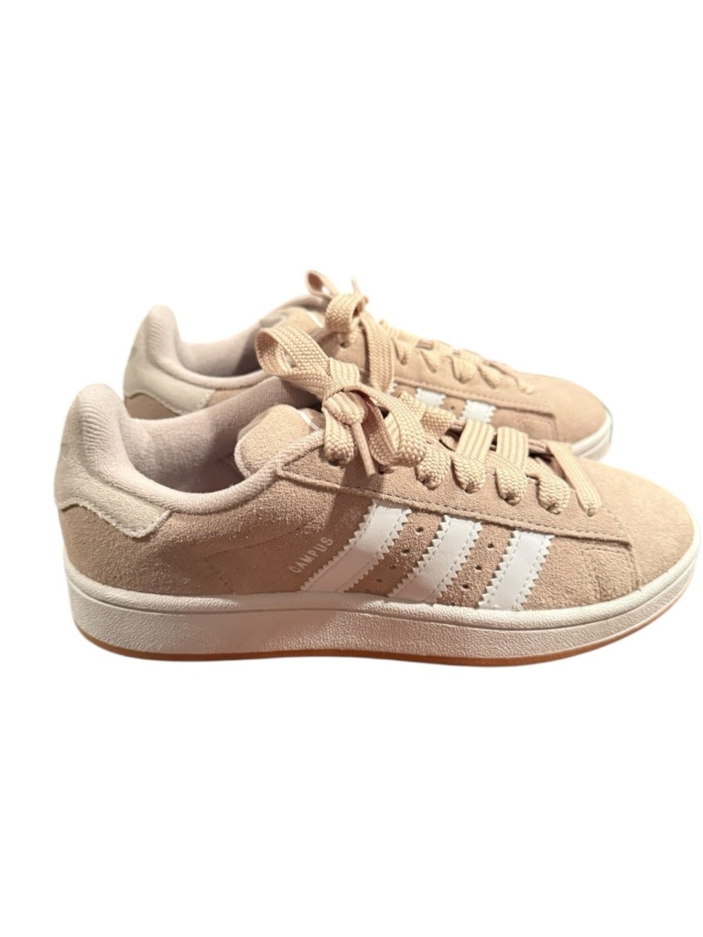 Adidas Women's Beige Suede Lace-Up Sneakers Brand New